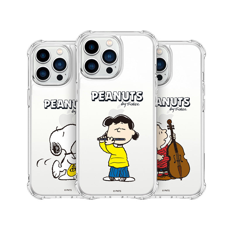 Peanuts Snoopy Clear Air Cushion Reinforced Bulletproof Jelly Hard Case Cover