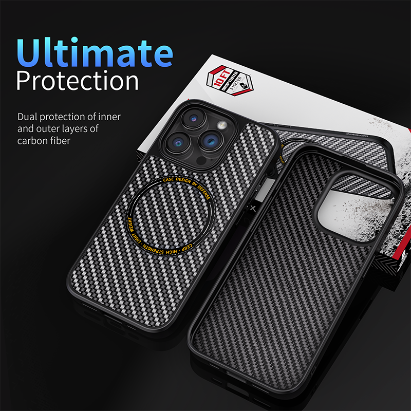 X-Doria Defense Lux M Military Grade Tested MagSafe Carbon Fiber Protective Case