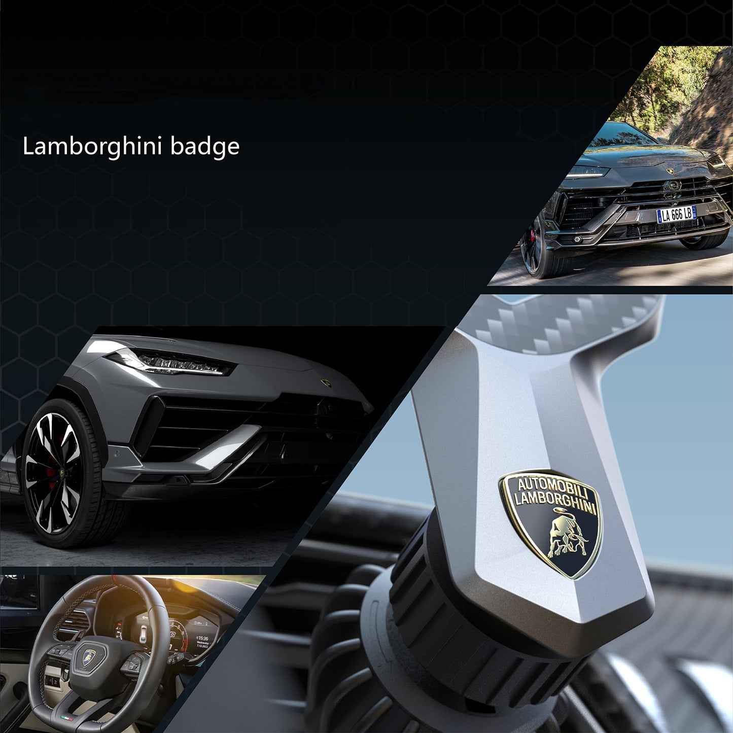 Lamborghini Magnetic Car Vent Mount Phone Holder for Universal Smartphone - Urus D8
