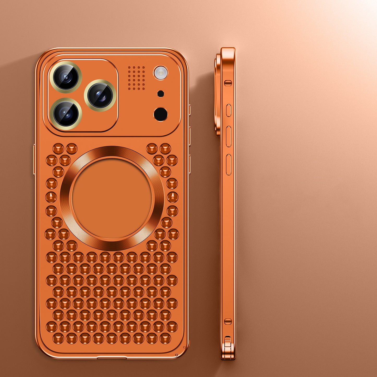 Armor King MagSafe Aluminum Alloy Heat Dissipation Lens Protector Aromatherapy Metal Case Cover