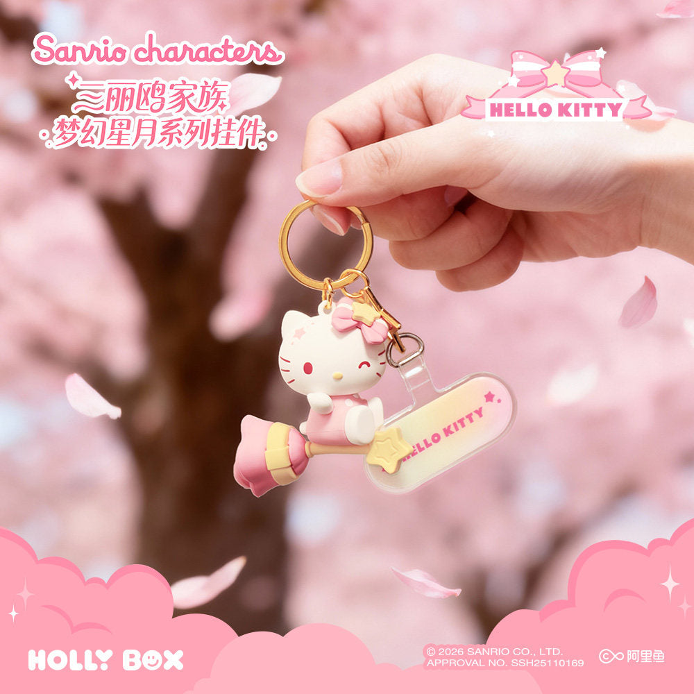 Sanrio Characters Dreamy Moon Star Phone Charm Keychain Pendant