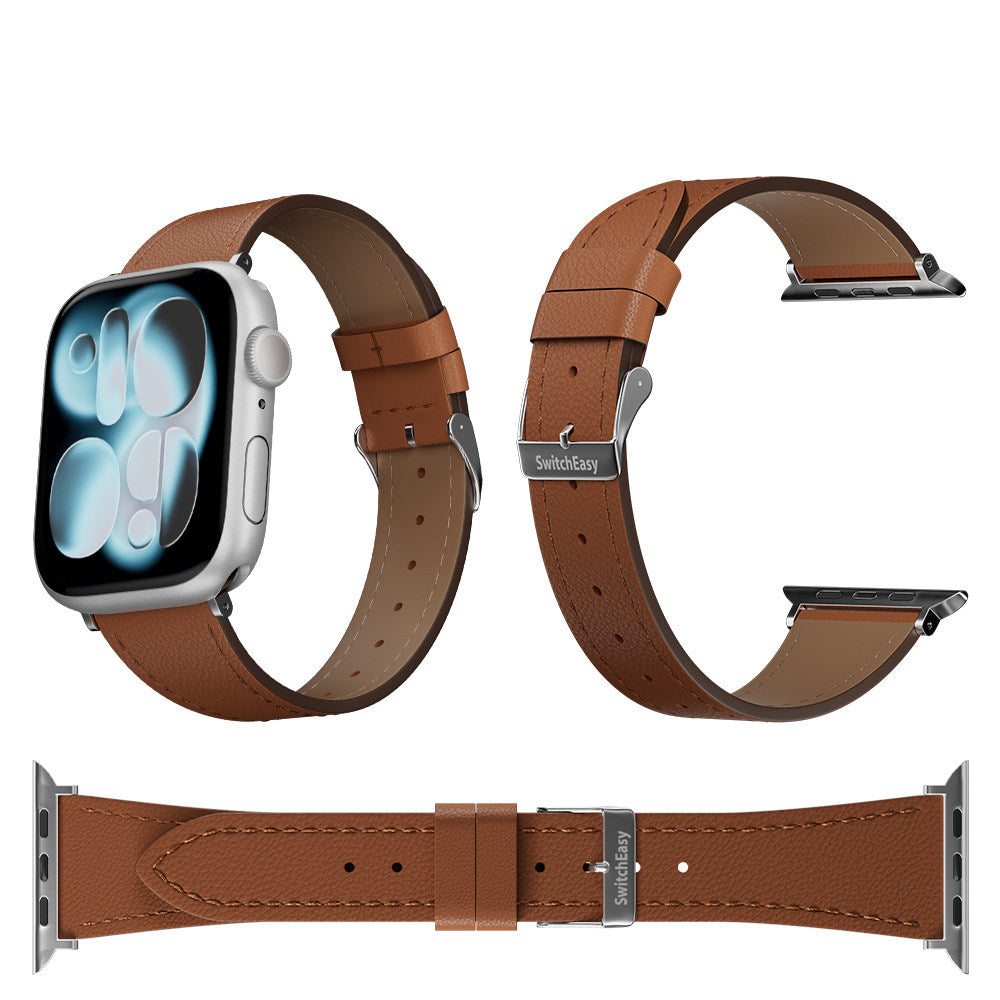 SwitchEasy Slim Genuine Leather Watch Band Apple Watch Strap