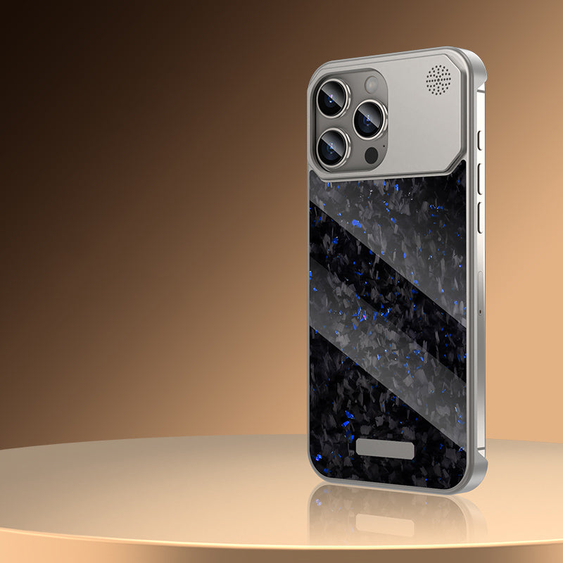 Armor King MagSafe Aluminum+Forged Carbon Fiber Heat Dissipation Aromatherapy Protective Cover Case