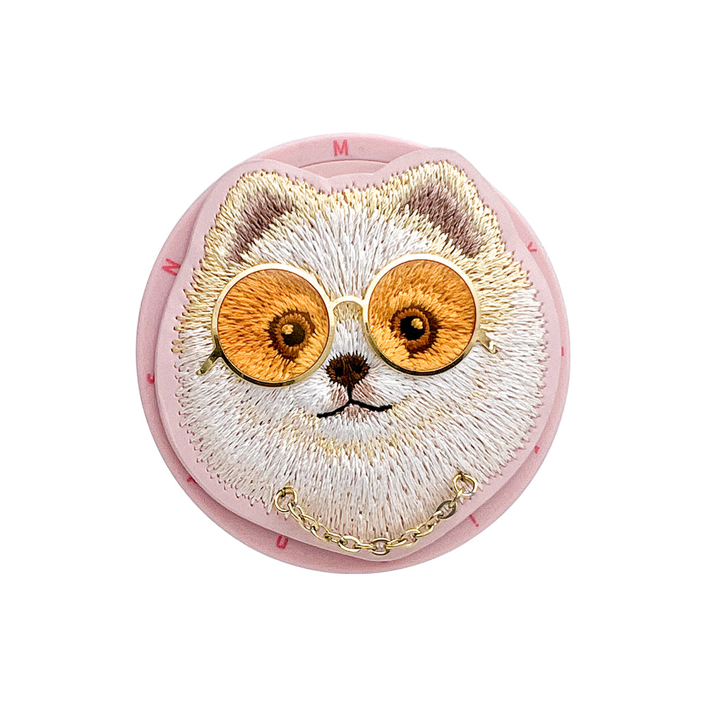 Nimmy Cool Glasses Cute Pets 3D Embroidery Magnetic Bracket Phone Holder
