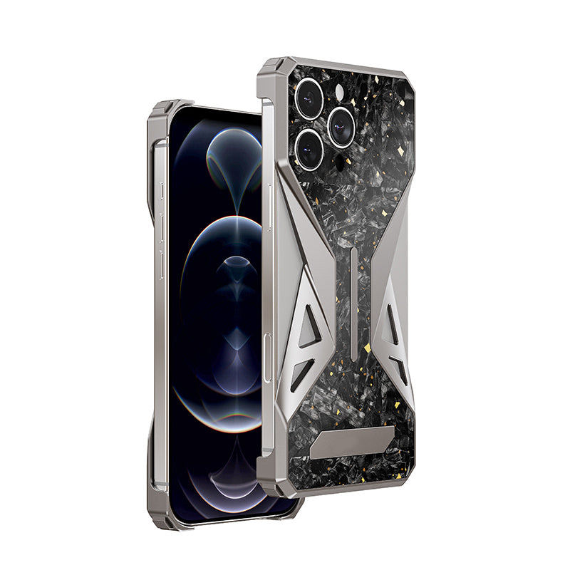 Armor King Forged Carbon Fiber Aluminum Alloy Bezel-less Metal Case Cover
