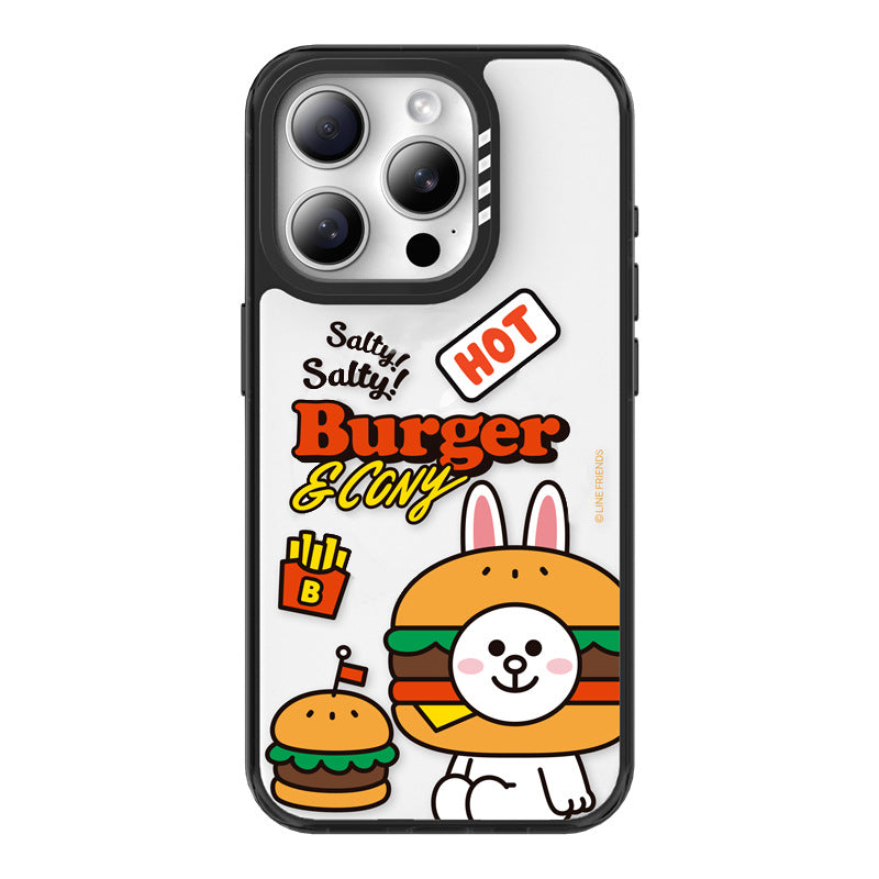Line Friends Hot Burger MagSafe Black-edged Shockproof Case Cover