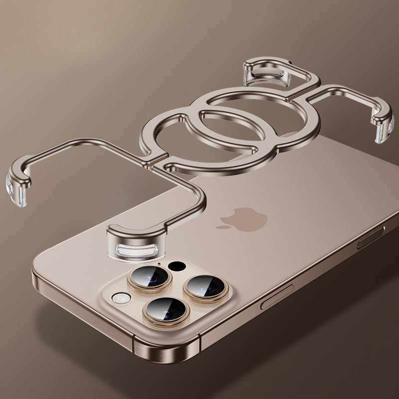 Armor King Luxury MagSafe Pivot Ring Stand Air Cushion Metal Case Cover