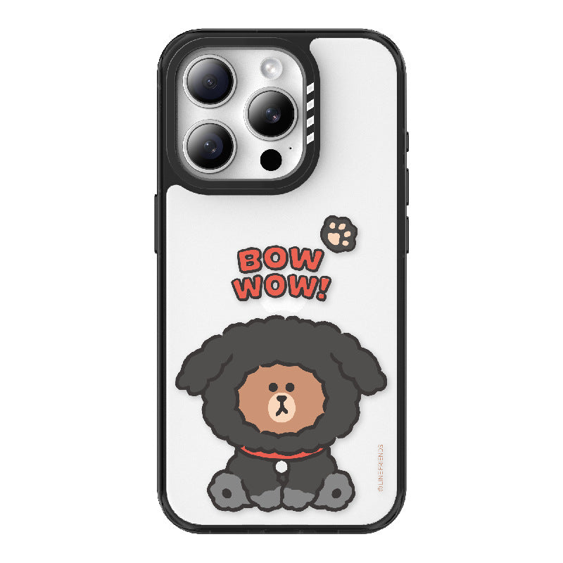 Line Friends Puppy Brown MagSafe Black-edged Shockproof Case Cover