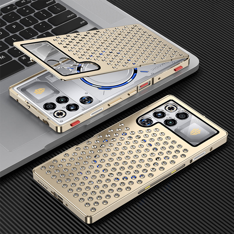 Kylin Armor Elastic Buckle Heat Dissipation Metal Case Cover for ZTE | nubia Smartphones