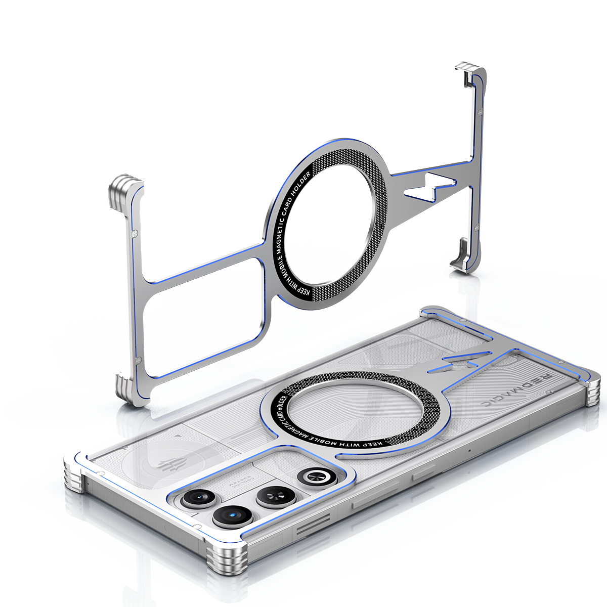 iy Bicolor Thor MagSafe Air Cushion Shockproof Kickstand Metal Case Cover