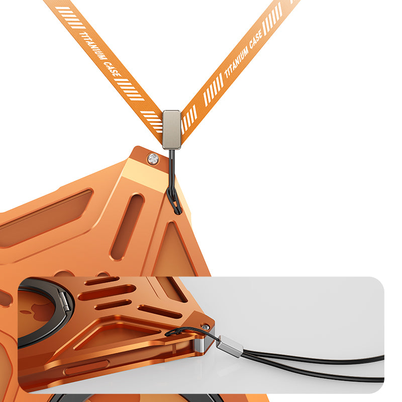 Armor King Hegemony MagSafe Pivot Ring Stand Aluminum Alloy Metal Case Cover