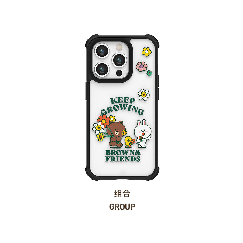 Line Friends Four Corners Air Cushion Anti-Drop Shockproof Anti-Scratch Hard Case Cover