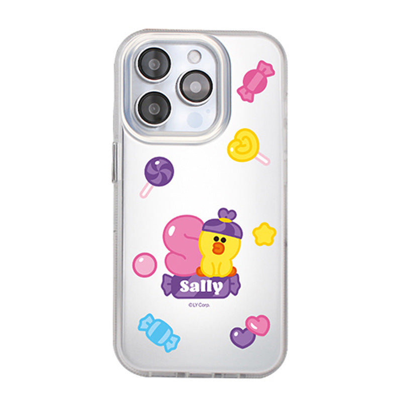 Line Friends IMD Electroplated Anti-slip Silver Case Cover