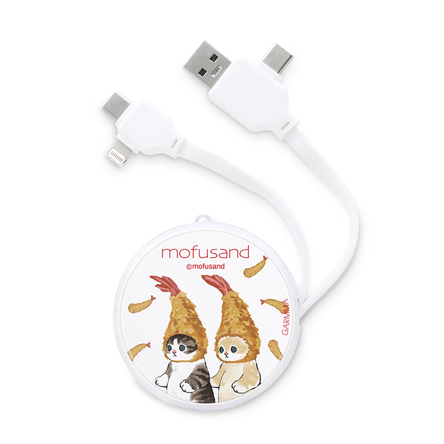 GARMMA mofusand PD Fast Charge Lightning+Type-C Extracted Extension Cable