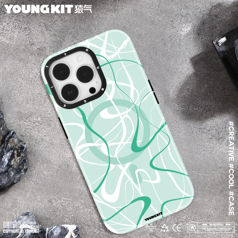 YOUNGKIT Ink MagSafe Slim Thin Matte Anti-Scratch Back Shockproof Cover Case