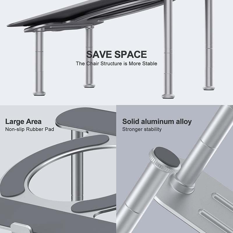 R-Just Aluminum Alloy Chair Notebook Stand - Armor King Case