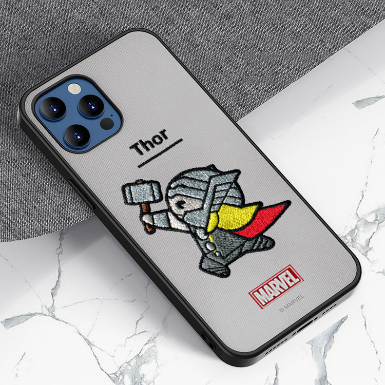 Marvel Avengers 3D Embroidery Leather Back Cover Case