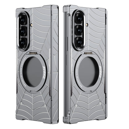 Armor King Spiderweb MagSafe Pivot Ring Stand Shockproof Frameless Metal Case Cover