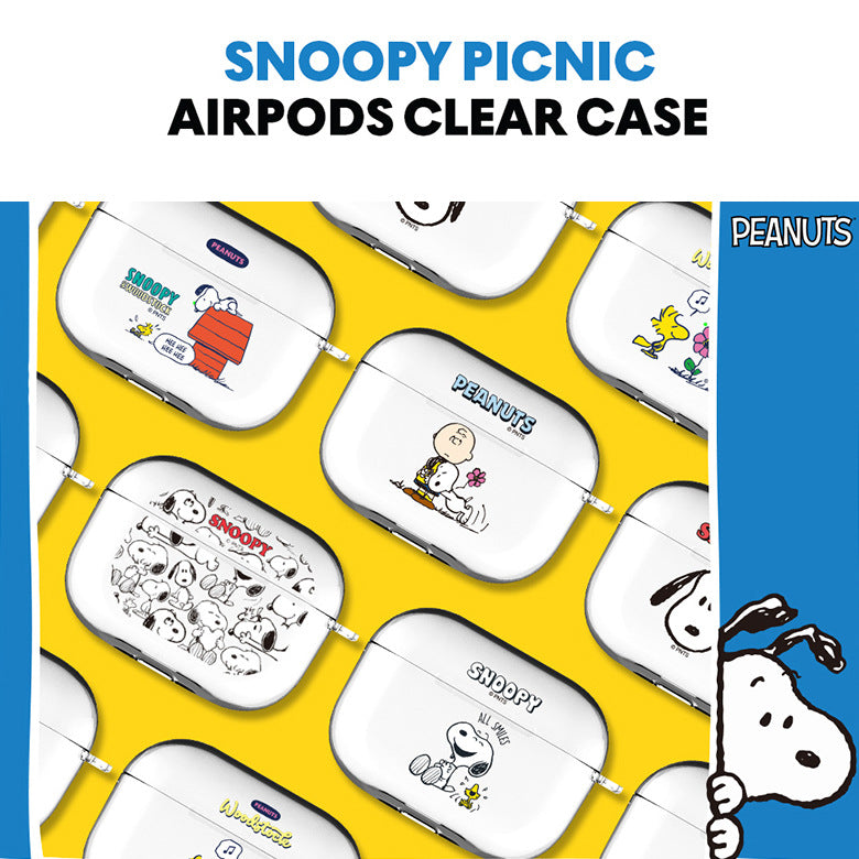 Snoopy Clear Slim Apple AirPods Case Cover