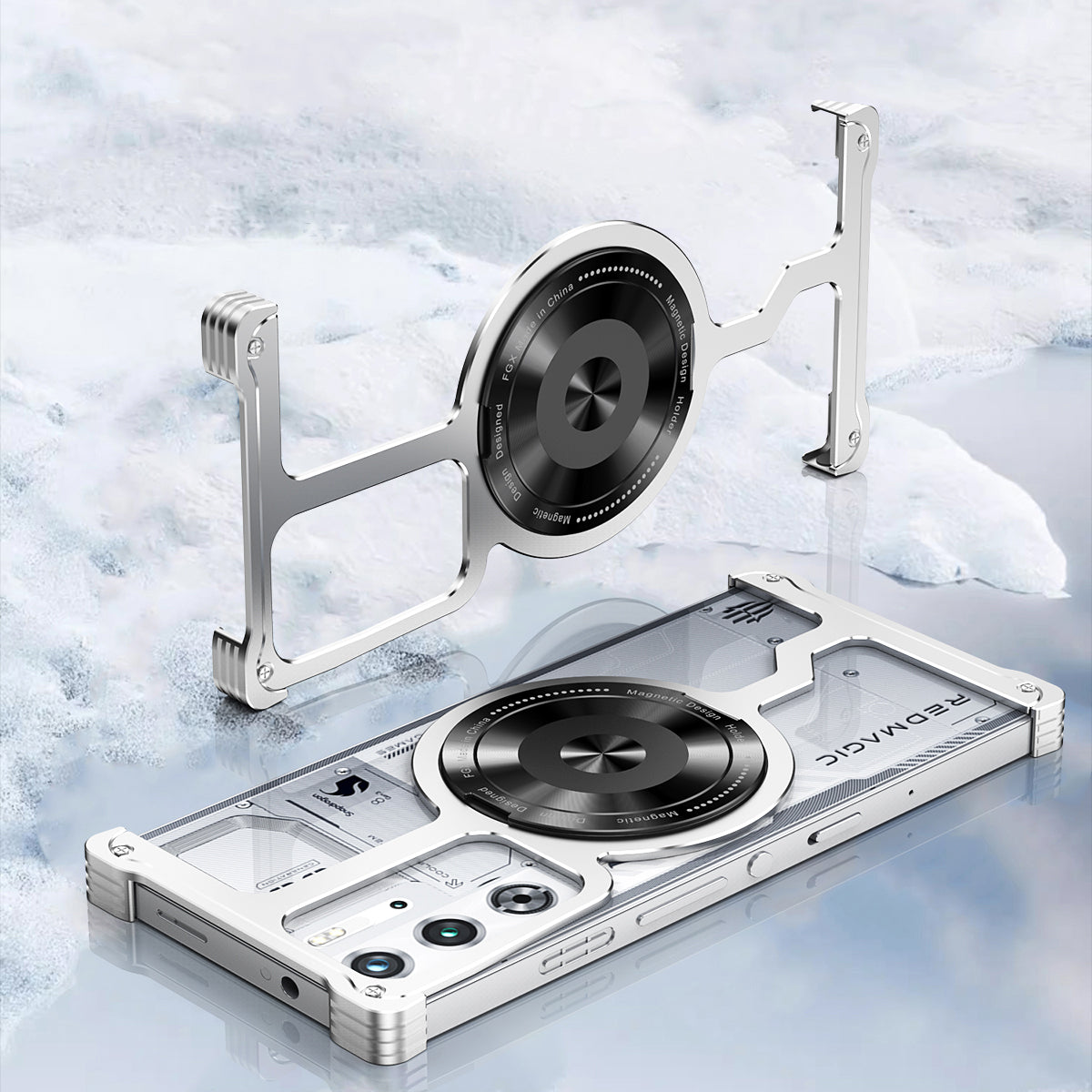 iy Bicolor Armor MagSafe Aluminum Alloy Kickstand Shockproof Metal Case Cover