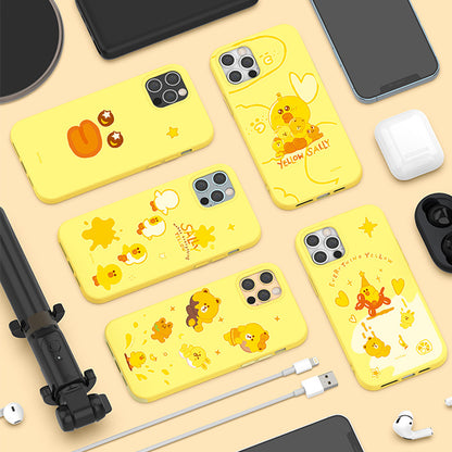 Line Friends Sally Makes Everything Yellow Liquid Silicone Soft Color Jelly Case Cover