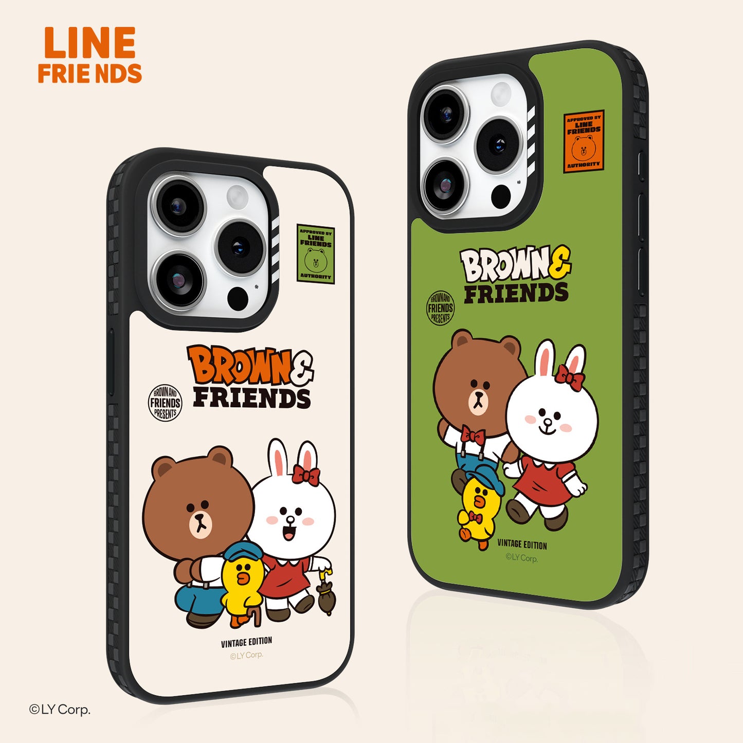 Line Friends Brown & Friends Vintage Edition MagSafe Shockproof Protective Case Cover