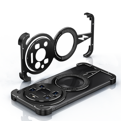 iy Bicolor Thor MagSafe Air Cushion Shockproof Kickstand Metal Case Cover