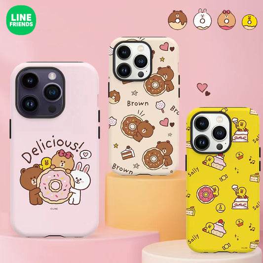 Line Friends Dessert Dual Layer TPU+PC Shockproof Guard Up Combo Case Cover