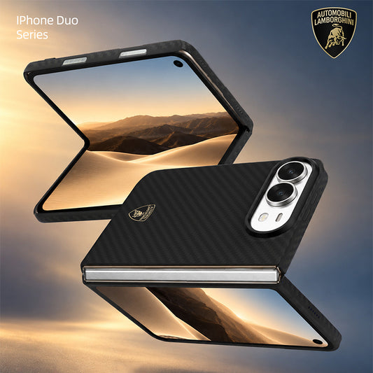 Lamborghini MagSafe Aramid Fiber Foldable Protective Case for iPhone Duo