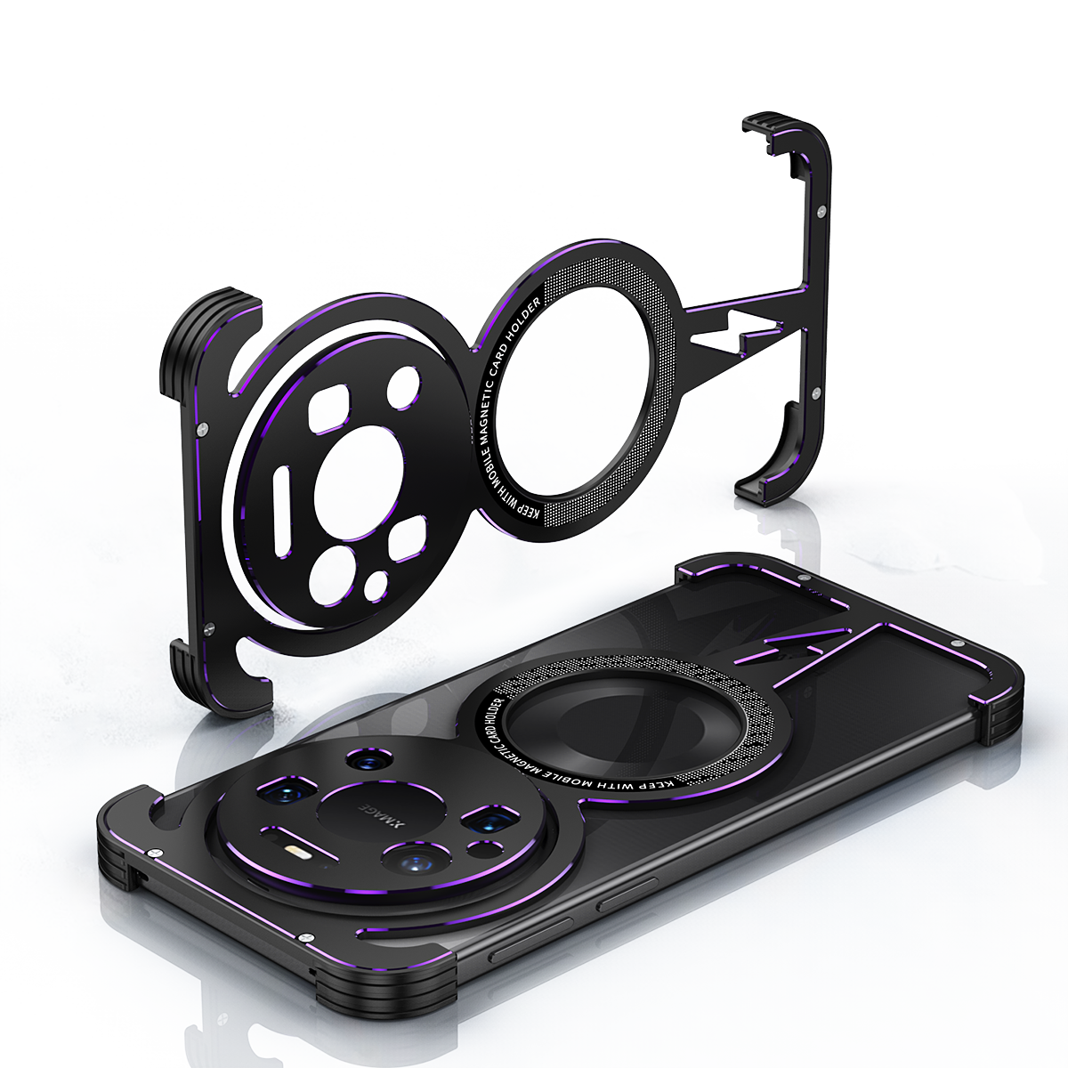 iy Bicolor Thor MagSafe Air Cushion Shockproof Kickstand Metal Case Cover