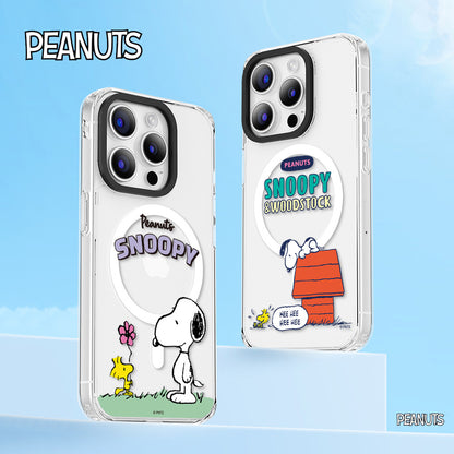 Peanuts Snoopy MagSafe Shockproof Transparent Case Cover