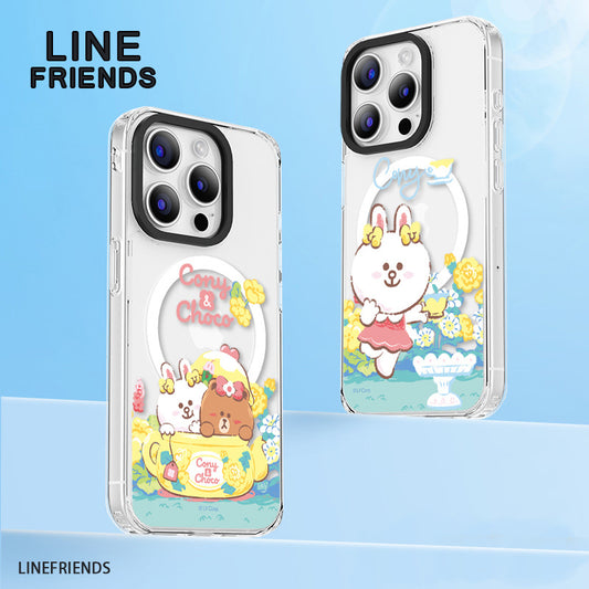 Line Friends Garden MagSafe Shockproof Transparent Case Cover