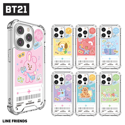 BT21 Have a Nice Trip Ticket Clear Air Cushion Reinforced Case Cover