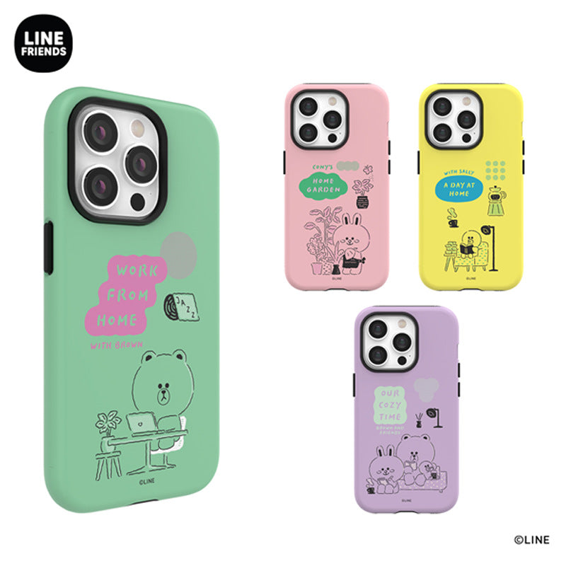 Line Friends Home Sweet Home Dual Layer TPU+PC Shockproof Guard Up Combo Case Cover