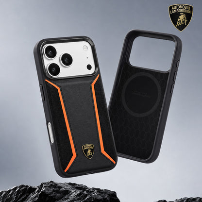 Lamborghini MagSafe Genuine Leather with Alcantara Phone Case - Revuelto D6