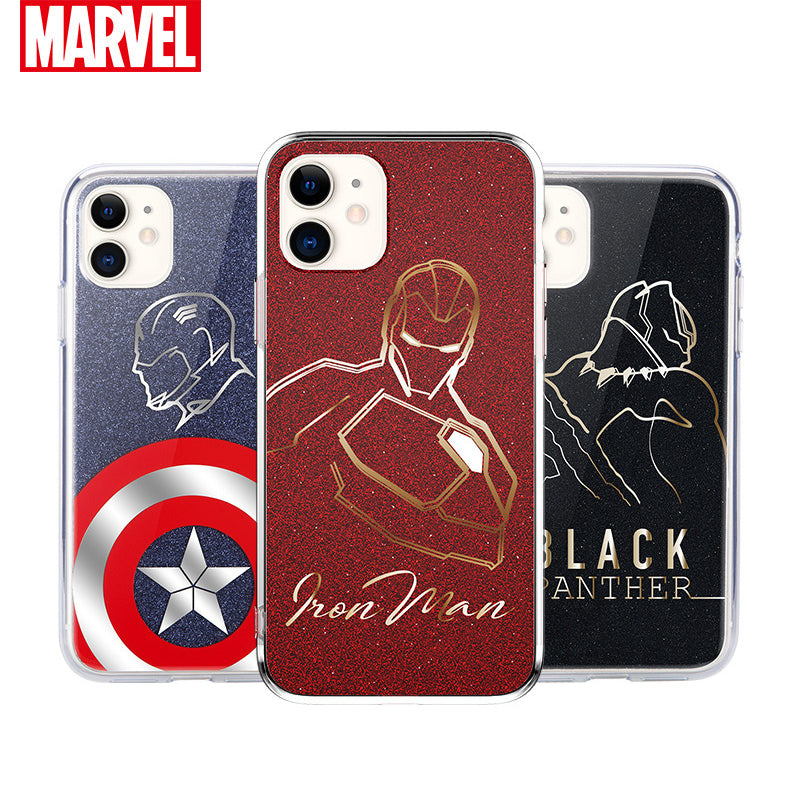 UKA Marvel Avengers Glitter Back Case Cover for Apple iPhone