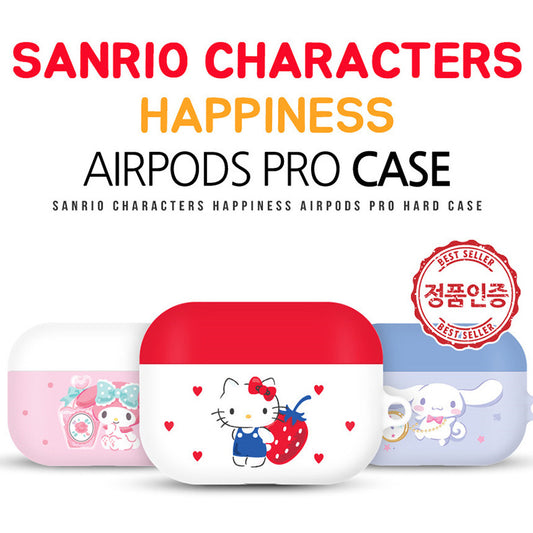 Sanrio Characters Happiness Hard Apple AirPods Charging Case Cover