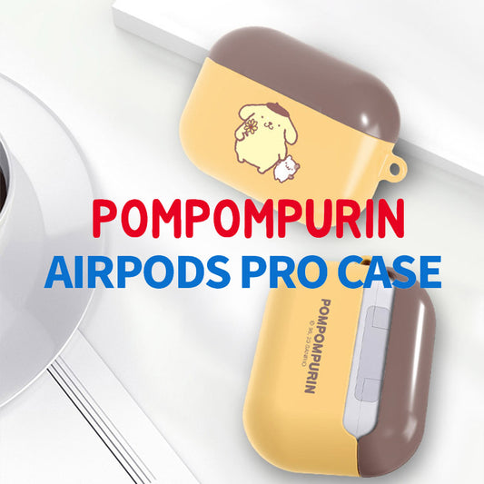 Sanrio Pompompurin Lovely Hard Apple AirPods Charging Case Cover