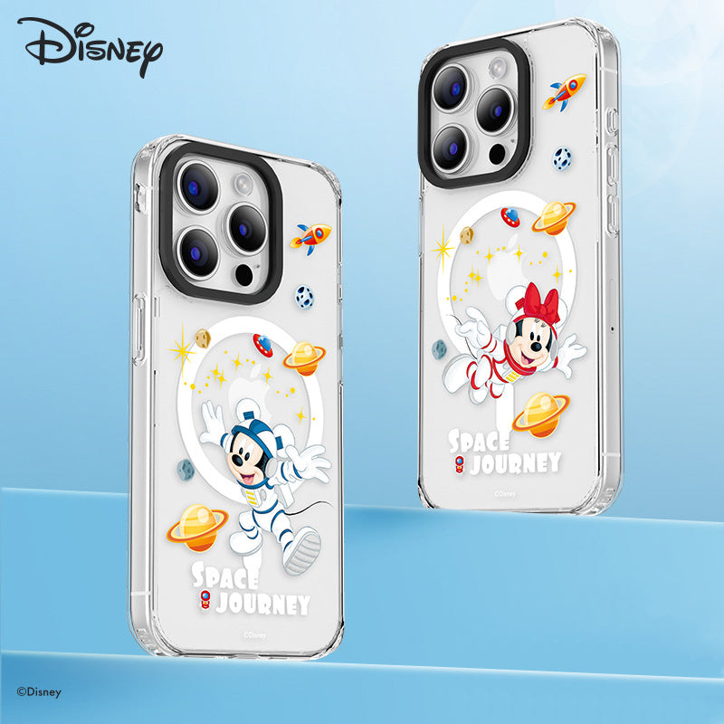 Disney Mickey and Friends Space Journey MagSafe Shockproof Transparent Case Cover