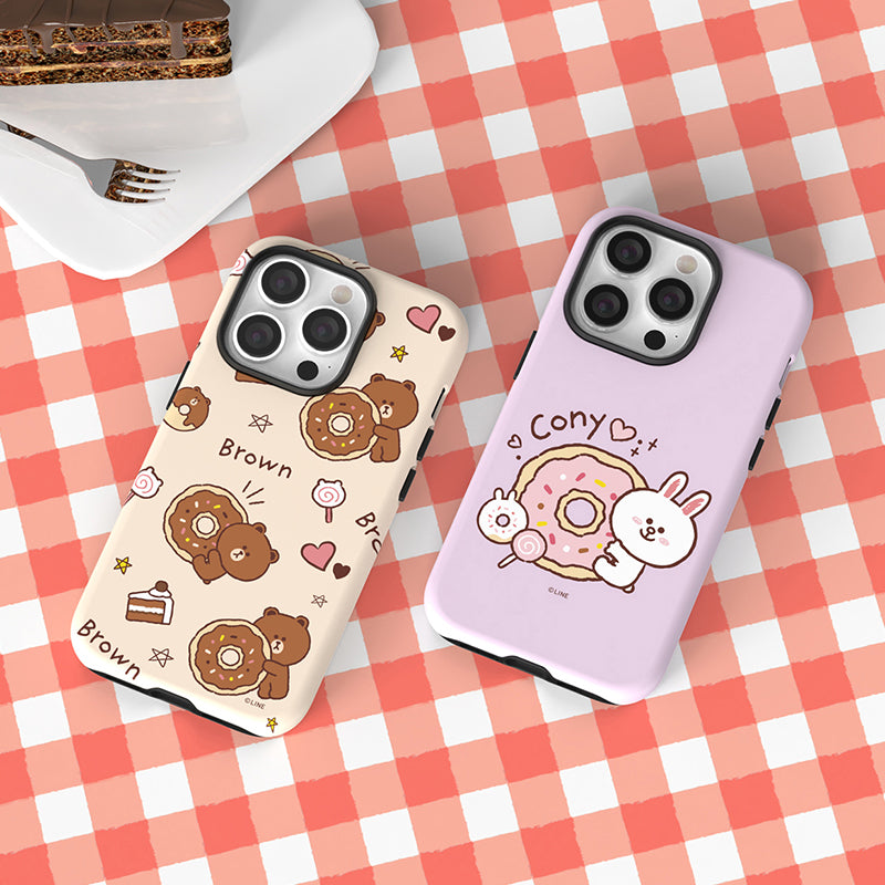 Line Friends Dessert Dual Layer TPU+PC Shockproof Guard Up Combo Case Cover