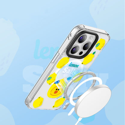 Line Friends Fruit MagSafe Shockproof Transparent Case Cover