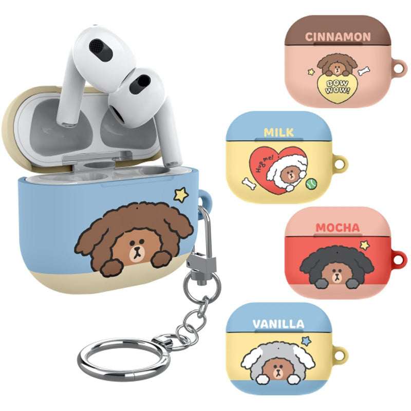 Line Friends Puppy Brown Apple AirPods Charging Case Cover