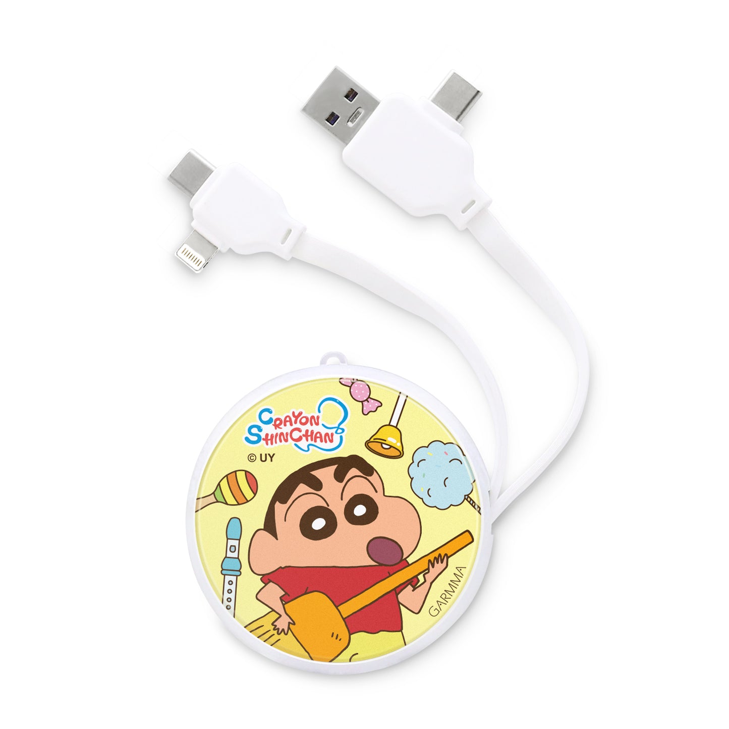 GARMMA Crayon Shin-chan PD Fast Charge Lightning+Type-C Extracted Extension Cable