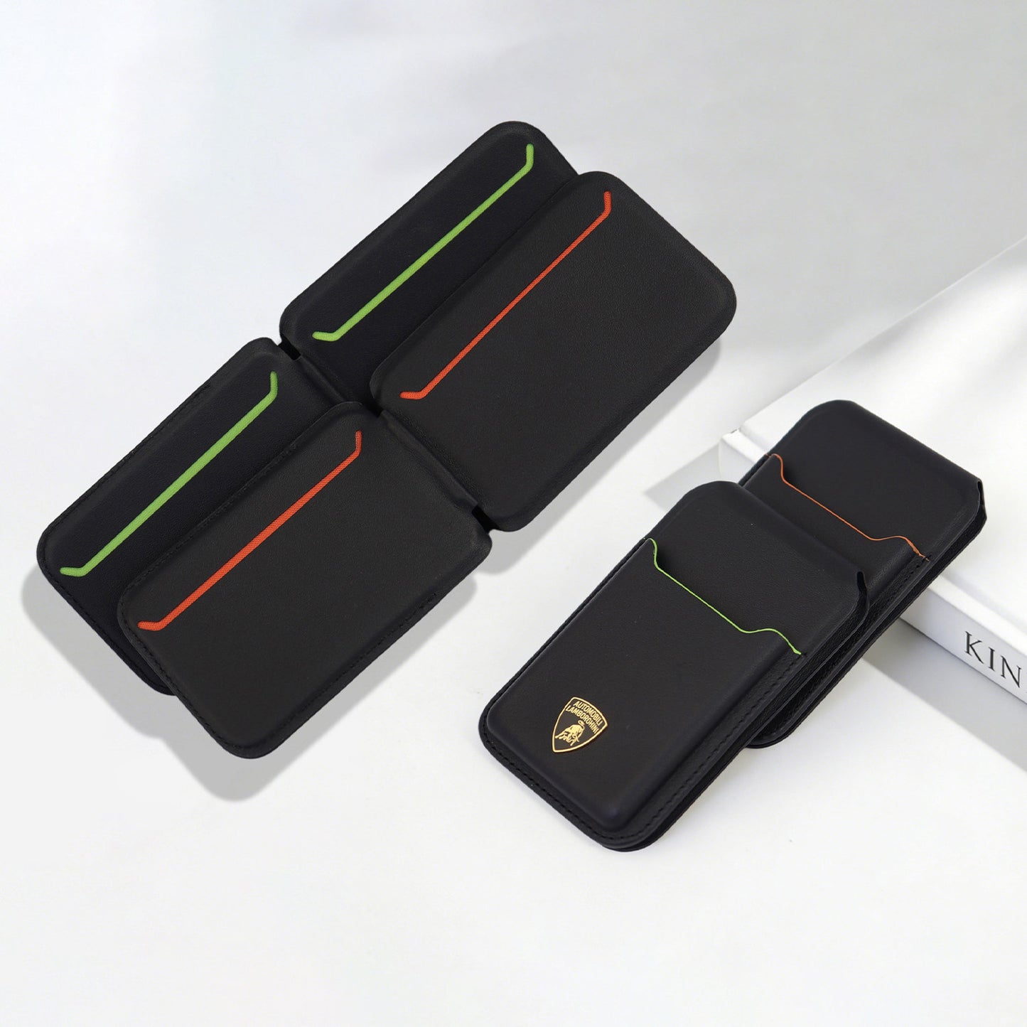 Lamborghini Leather Cardholder with Magnetic Module – TE D1