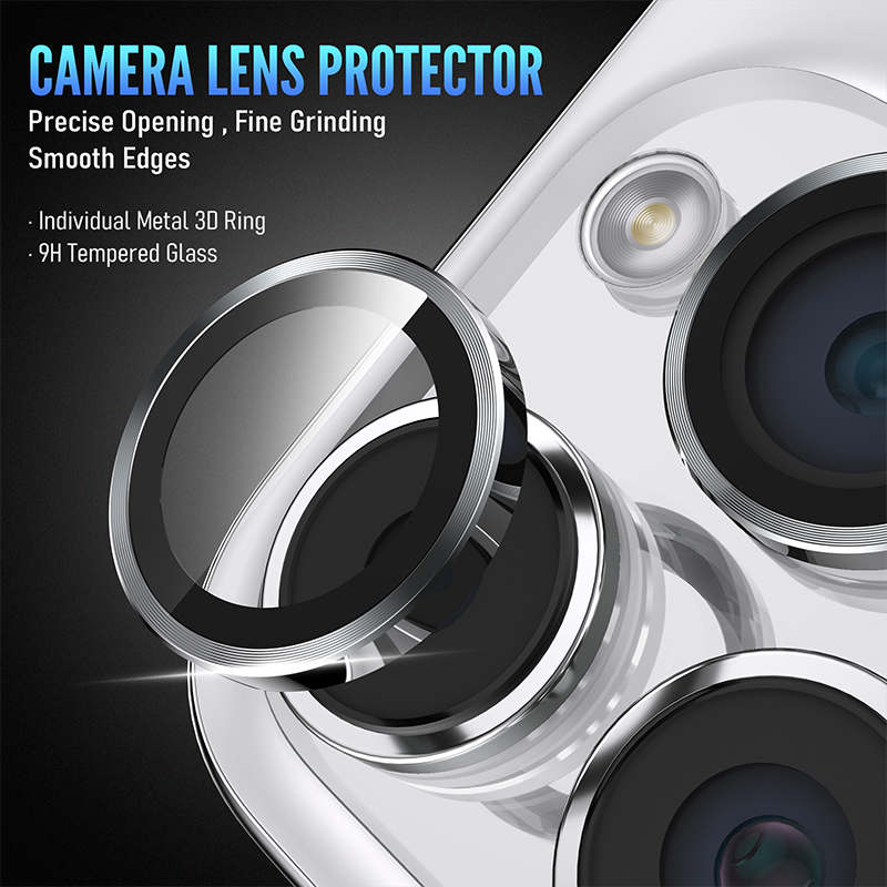 X-Doria Defense Armour Ultra Hard Glass Aluminum Ring Camera Lens Protector (2 Sets)