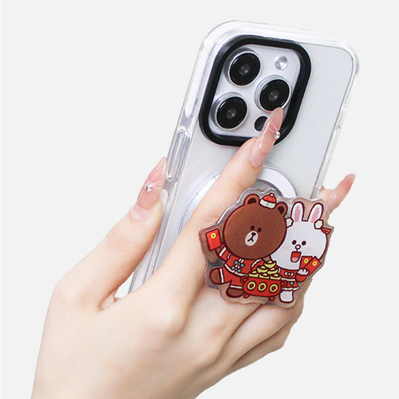 Line Friends Lunar New Year Magstand Tok Magnetic Airbag Stand Phone Grip Holder