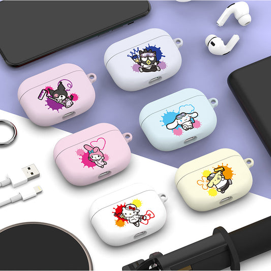 Sanrio Characters Painter Face Soft Apple AirPods Charging Case Cover