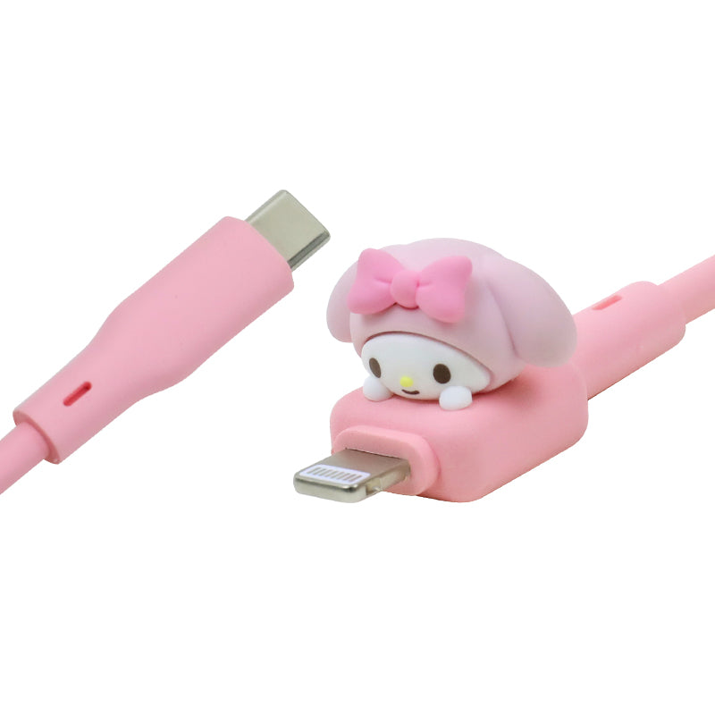 Sanrio Characters Prone PD Fast Charging Type-C to Lightning/Type-C Cable