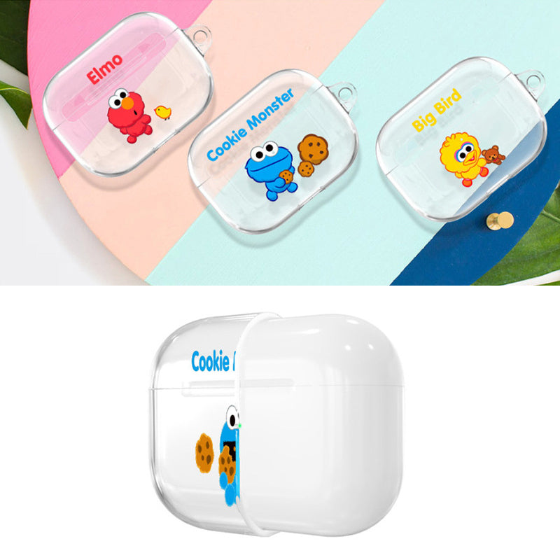 Sesame Street Clear Apple AirPods Charging Case Cover