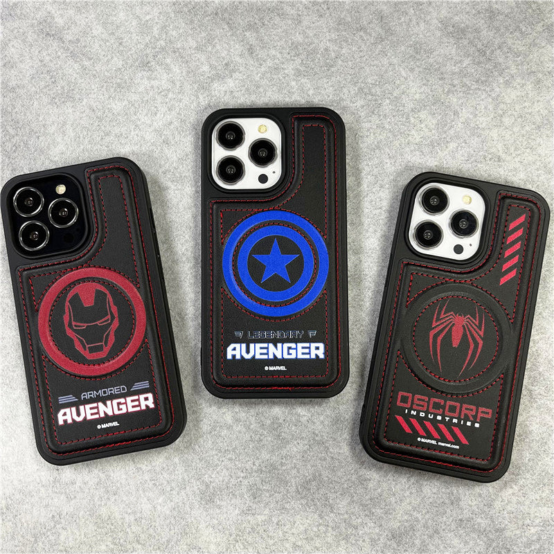 Marvel Avengers MagSafe Shockproof  Leather Case Back Cover